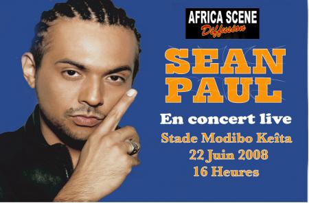 Sean Paul en concert live le Dimanche 22 Juin 2008 au Stade Modibo Keita ( Omnisport ) 